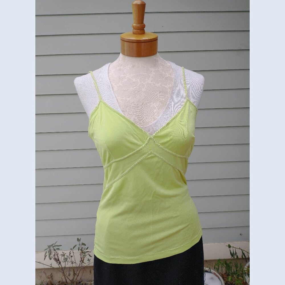Camisole: chartreuse yellow. Small - by Calvin Klein